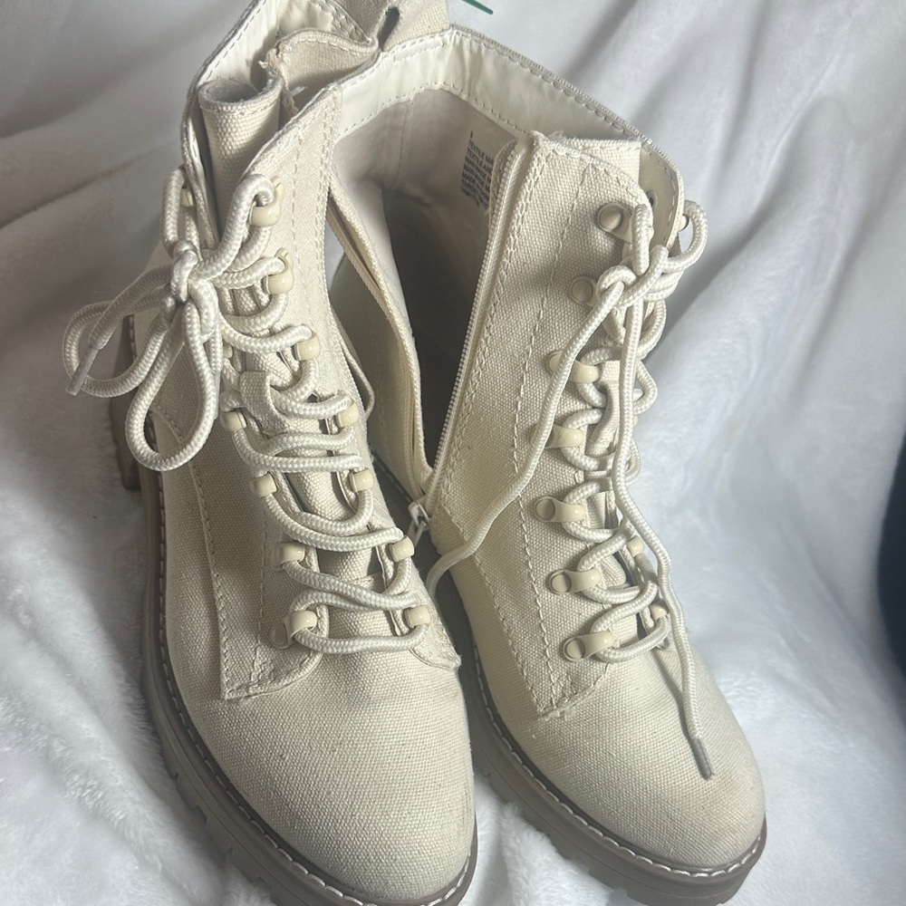 Universal Thread 

Cream or beige Universal Thread Lace-Up Boots in Cream